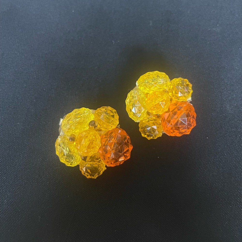 Vtg West Germany Clip On Earrings